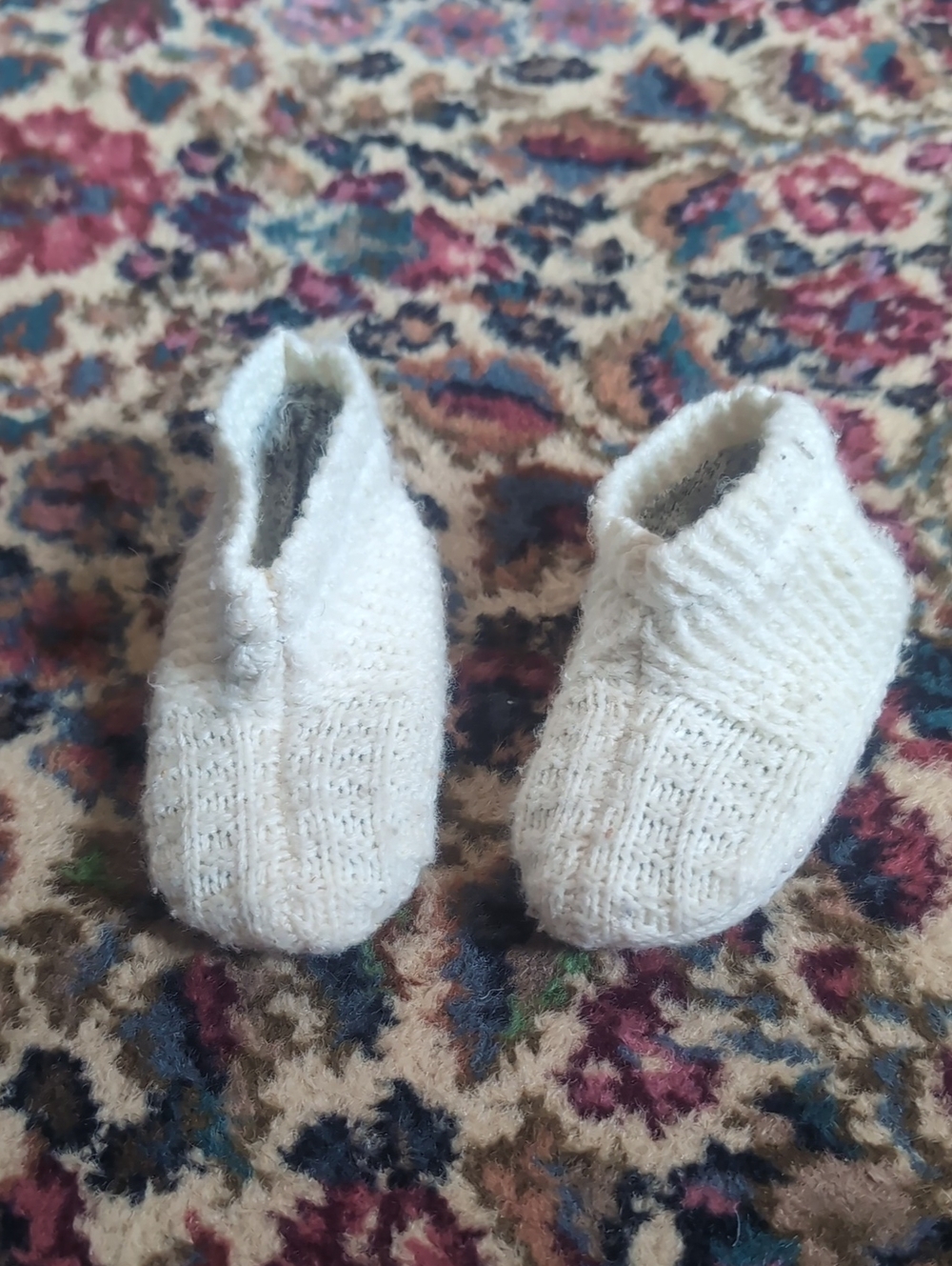 Bombas Cream Wool Baby Booties
